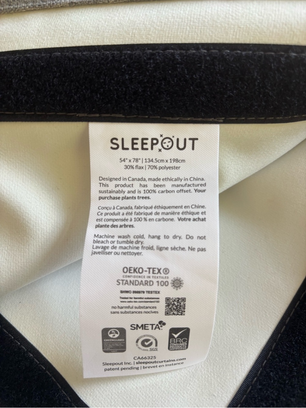 Sleepout Portable Blackout Curtains - Gray - Picture 3 of 6